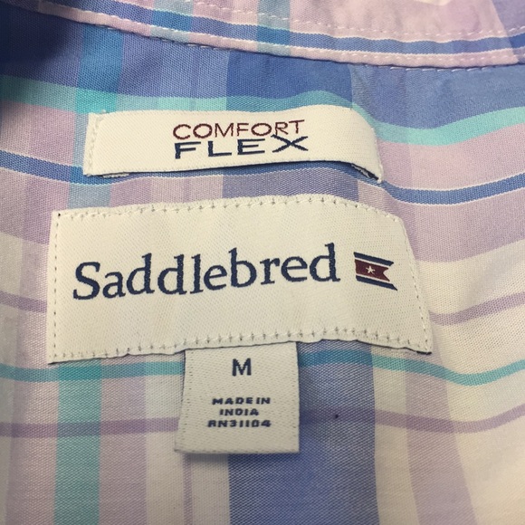 Saddlebred shirt sleeves button up shirt LIKE NEW! - Picture 6 of 6